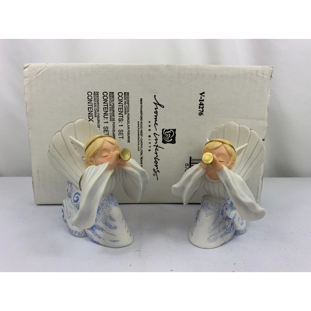 Home Interiors Porcelain Figurine Announcing the Saviors Birth Angel Artist Sign